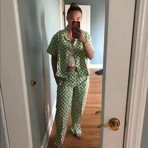 Holiday the Label Olive Checkered Set